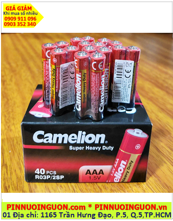 COMBO 01hộp (20gói=40viên) Pin AAA 1.5v Camelion R03P-SP2R MẪU MỚI _Giá chỉ: 109.000 /Hộp 40viên